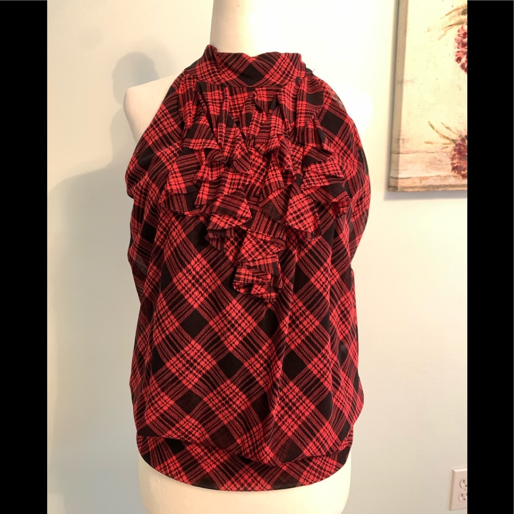 INC Plaid Top